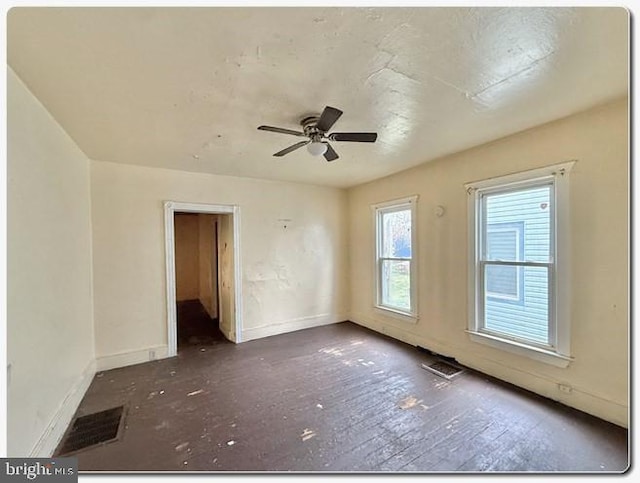 207 S 4th St, Millville, NJ 08332 - spare room featuring visible vents, baseboards, and ceiling fan