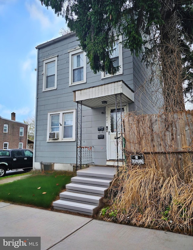 801 Spruce St, Trenton, NJ 08638 - view of front facade with cooling unit