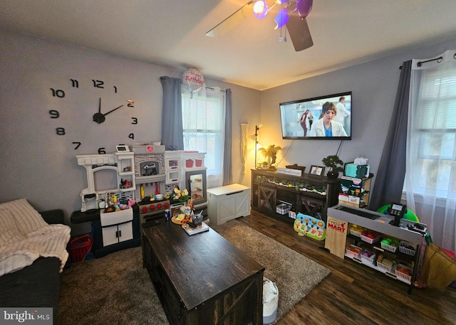 801 Spruce St, Trenton, NJ 08638 - interior space with wood finished floors and ceiling fan