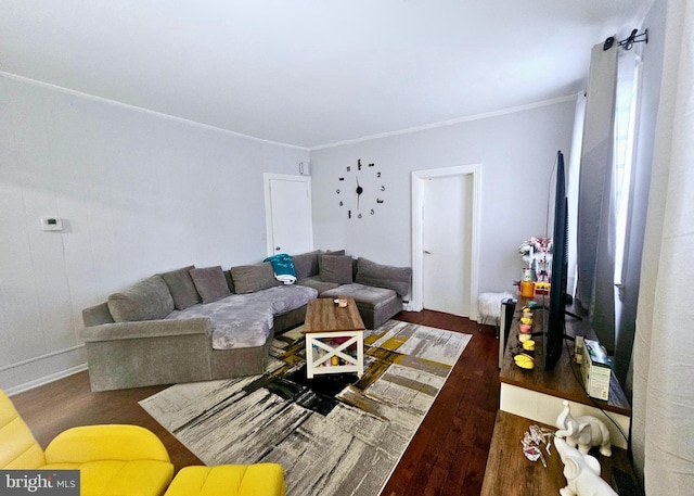 801 Spruce St, Trenton, NJ 08638 - living area featuring ornamental molding and wood finished floors