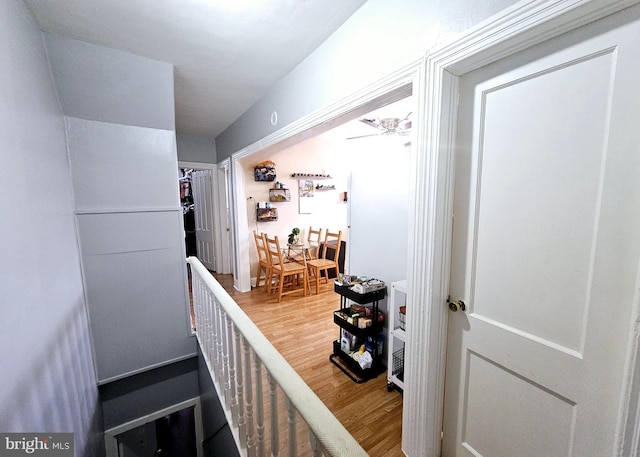 801 Spruce St, Trenton, NJ 08638 - corridor with an upstairs landing and wood finished floors
