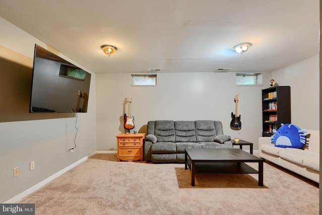 312 Talbot Ct, Abingdon, MD 21009 - living area featuring carpet flooring, baseboards, and plenty of natural light