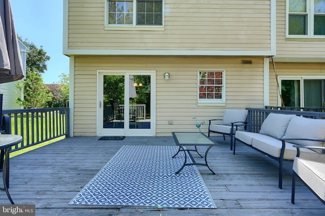 312 Talbot Ct, Abingdon, MD 21009 - wooden deck with an outdoor living space