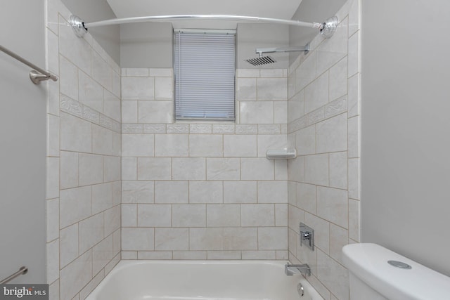 full bath featuring toilet and shower / washtub combination