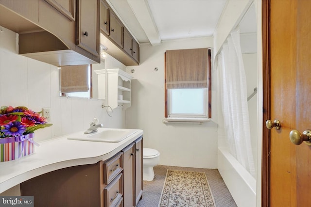 full bath with vanity and toilet