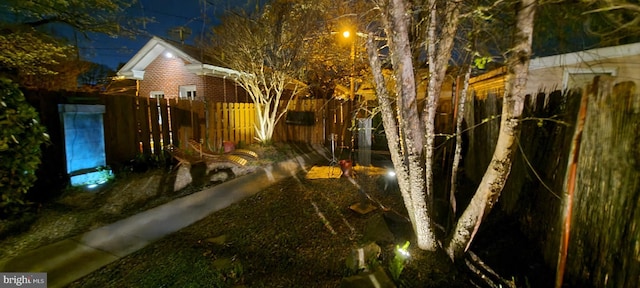 exterior space with fence