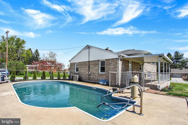 22 Spring Ridge Dr, York, PA 17408 - view of pool featuring a fenced in pool, a patio area, central AC unit, and fence