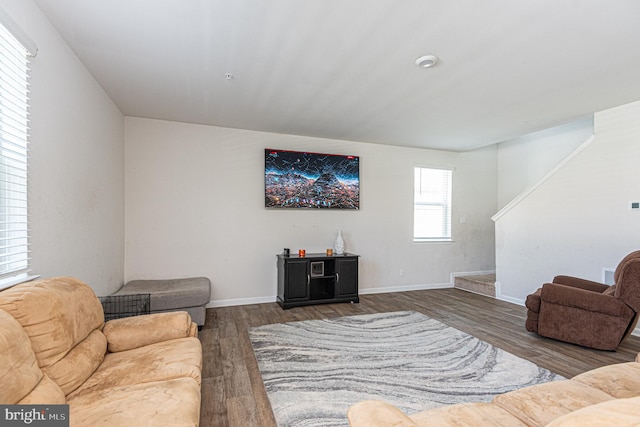 417 Lena Ln, Fruitland, MD 21826 - living area featuring wood finished floors and baseboards