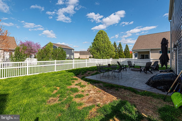 417 Lena Ln, Fruitland, MD 21826 - view of yard featuring a patio area and a fenced backyard