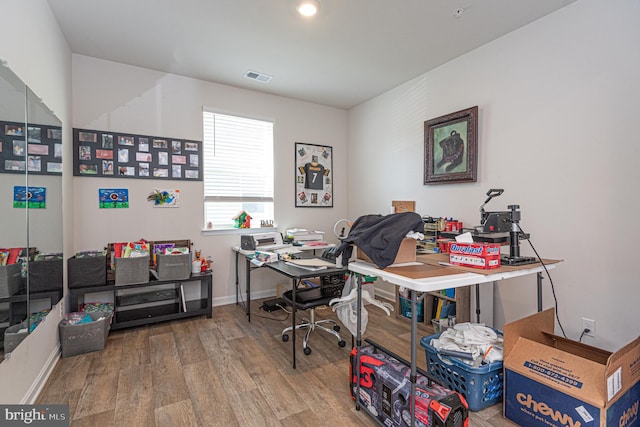 417 Lena Ln, Fruitland, MD 21826 - office with wood finished floors, visible vents, and baseboards