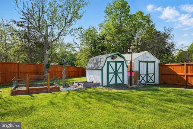 6775 Rugby Pl, Bealeton, VA 22712 - view of shed with a fenced backyard and a garden