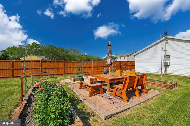 6775 Rugby Pl, Bealeton, VA 22712 - view of yard with a fenced backyard, a garden, and cooling unit