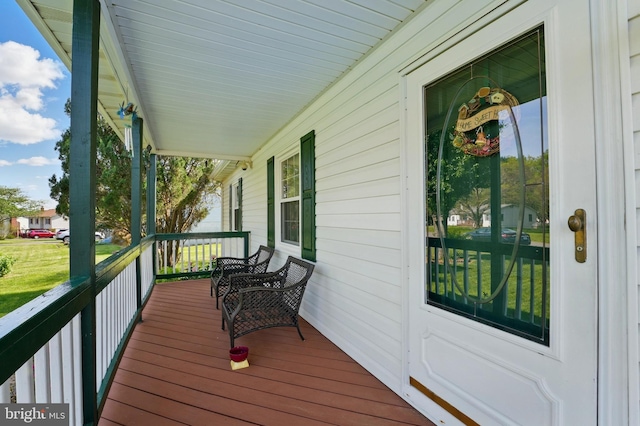 6775 Rugby Pl, Bealeton, VA 22712 - wooden terrace featuring covered porch