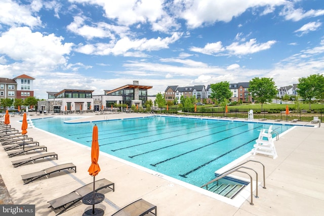 6647 Camden St, Middle River, MD 21220 - pool with a patio and fence