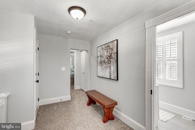 548 Uniontown Rd, Westminster, MD 21158 - hallway with baseboards, visible vents, and carpet floors