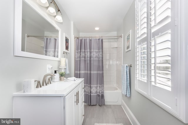 548 Uniontown Rd, Westminster, MD 21158 - bathroom featuring shower / bath combination with curtain and vanity