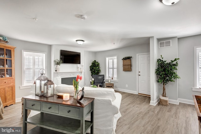 548 Uniontown Rd, Westminster, MD 21158 - living area featuring visible vents, baseboards, and light wood-type flooring