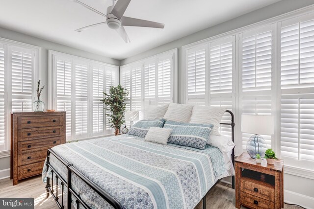 548 Uniontown Rd, Westminster, MD 21158 - bedroom featuring light wood-style flooring, baseboards, and ceiling fan