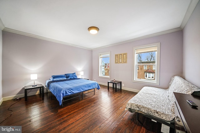 4517 Springfield Ave, Philadelphia, PA 19143 - bedroom featuring wood-type flooring, baseboards, and ornamental molding