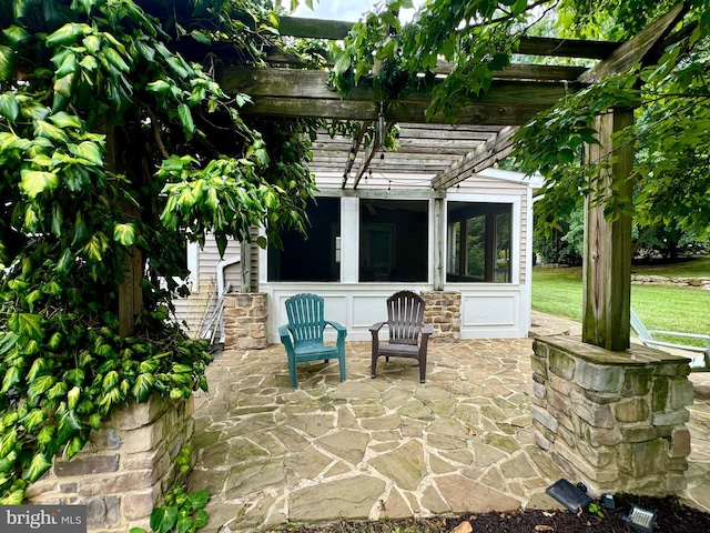 307 Homestead Rd, Hershey, PA 17033 - view of patio / terrace featuring a pergola