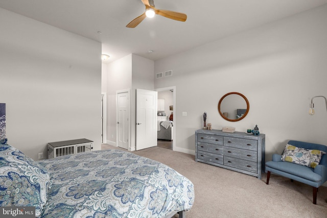2537 Monarch Way, Bel Air, MD 21015 - bedroom with carpet floors, a ceiling fan, and baseboards
