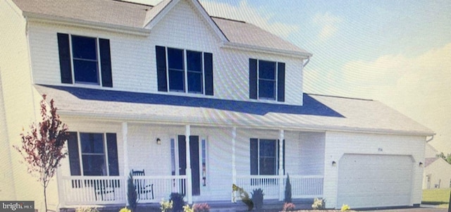 Lynx Dr, King George, VA 22485 - view of front of property featuring a porch and an attached garage