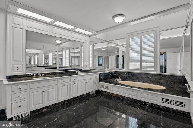 6068 Stoney Hill Rd, New Hope, PA 18938 - full bathroom featuring marble finish floor, a sink, and double vanity