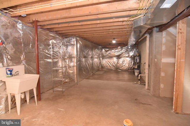 1764 Algonquin Rd, Frederick, MD 21701 - unfinished below grade area with water heater