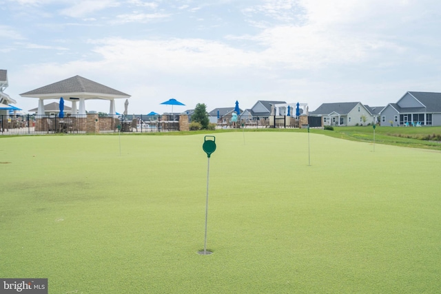 view of property's community featuring a gazebo and a residential view