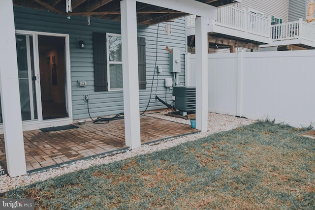 147 Burkwood Ter, Lake Frederick, VA 22630 - view of patio with central AC unit and fence