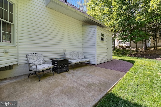 view of patio / terrace with visible vents