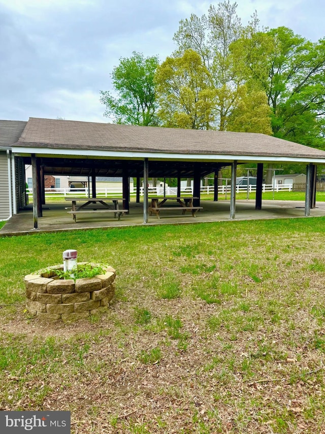 view of community with a yard
