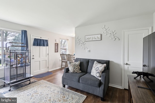 617 Franklin Ave, Cherry Hill, NJ 08002 - living area featuring baseboards and wood finished floors