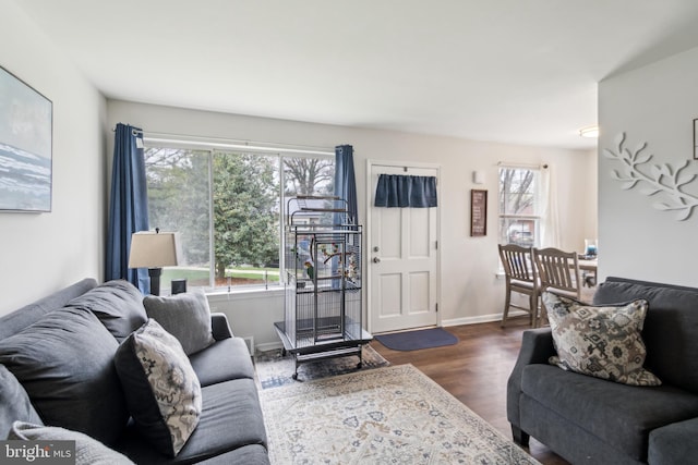 617 Franklin Ave, Cherry Hill, NJ 08002 - living area with wood finished floors and baseboards