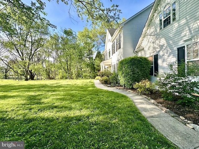 view of grassy yard