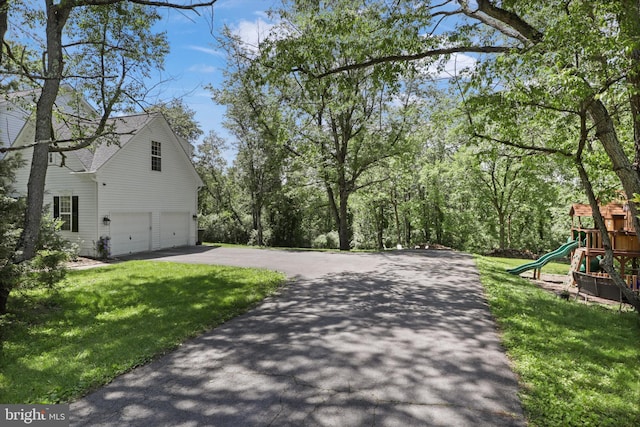 view of asphalt driveway