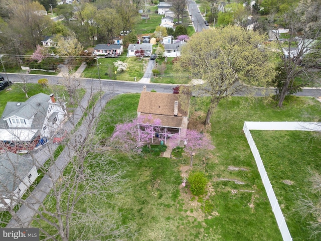 bird's eye view with a residential view