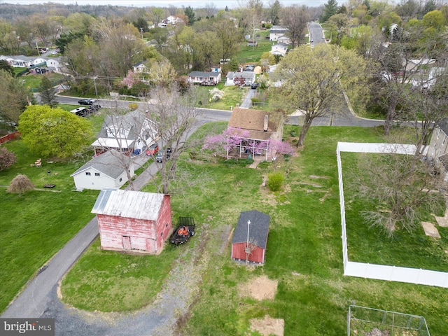 bird's eye view featuring a residential view
