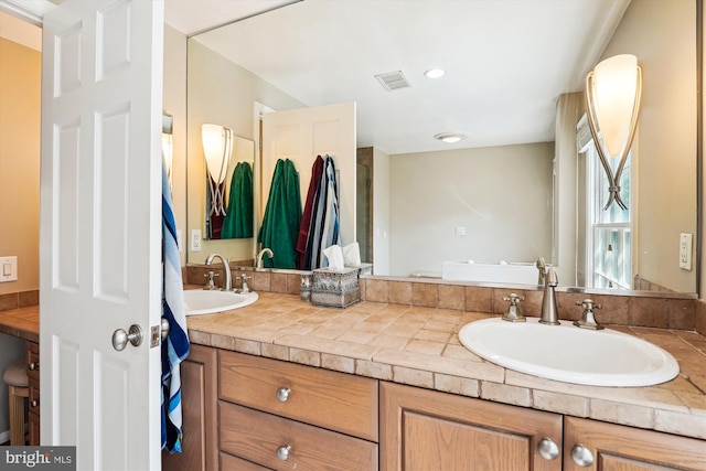 9000 Hunting Horn Ln, Potomac, MD 20854 - full bathroom with double vanity