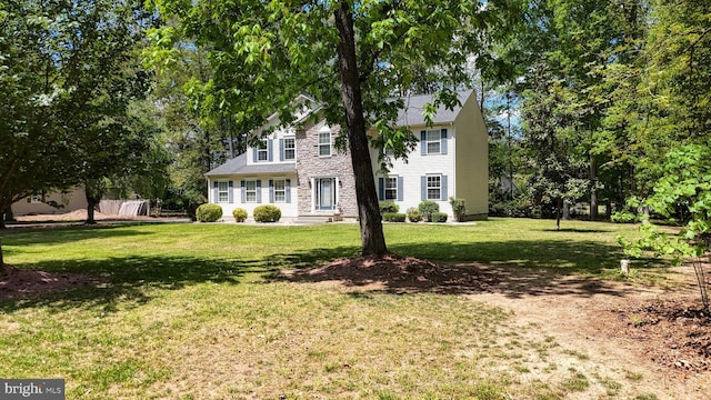 419 Kimberly Way, Felton, DE 19943 - view of front of property with a front lawn and stone siding