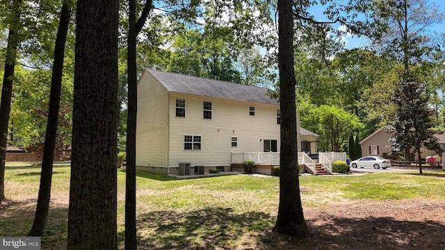 419 Kimberly Way, Felton, DE 19943 - rear view of property with crawl space, a deck, and a lawn