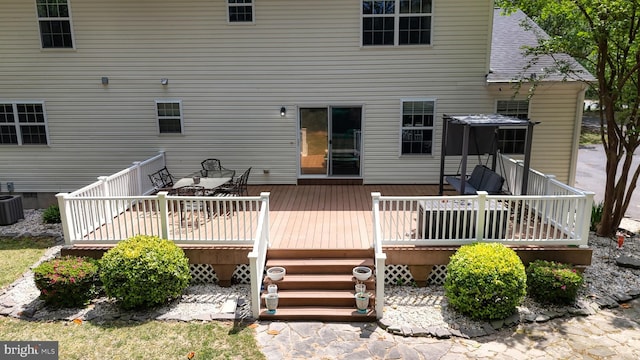 419 Kimberly Way, Felton, DE 19943 - back of property featuring outdoor dining space and a deck
