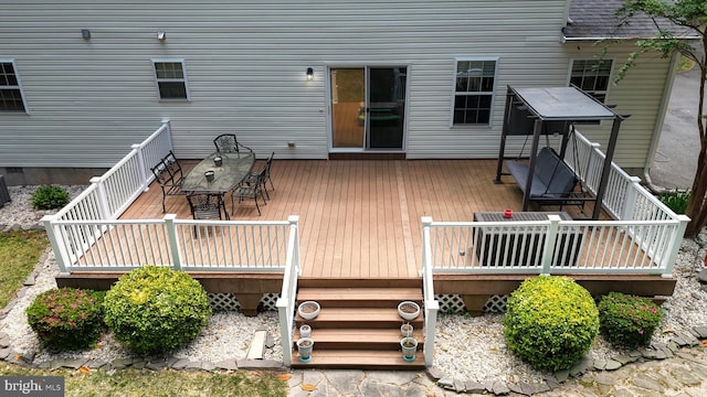 419 Kimberly Way, Felton, DE 19943 - wooden deck with outdoor dining space
