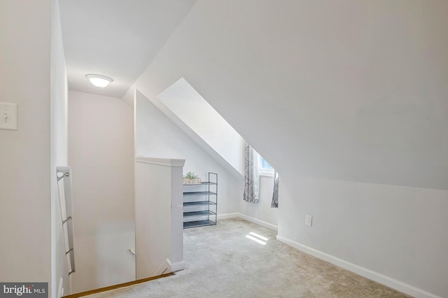 1012 Twin Vw, Glen Burnie, MD 21060 - additional living space with carpet flooring, baseboards, and vaulted ceiling with skylight