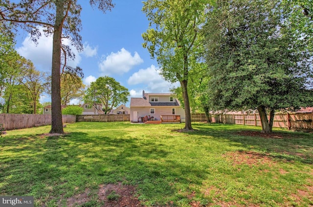 1012 Twin Vw, Glen Burnie, MD 21060 - view of yard featuring a deck and a fenced backyard