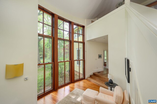 1112 Park St, Charlottesville, VA 22901 - doorway to outside with wood finished floors and a healthy amount of sunlight