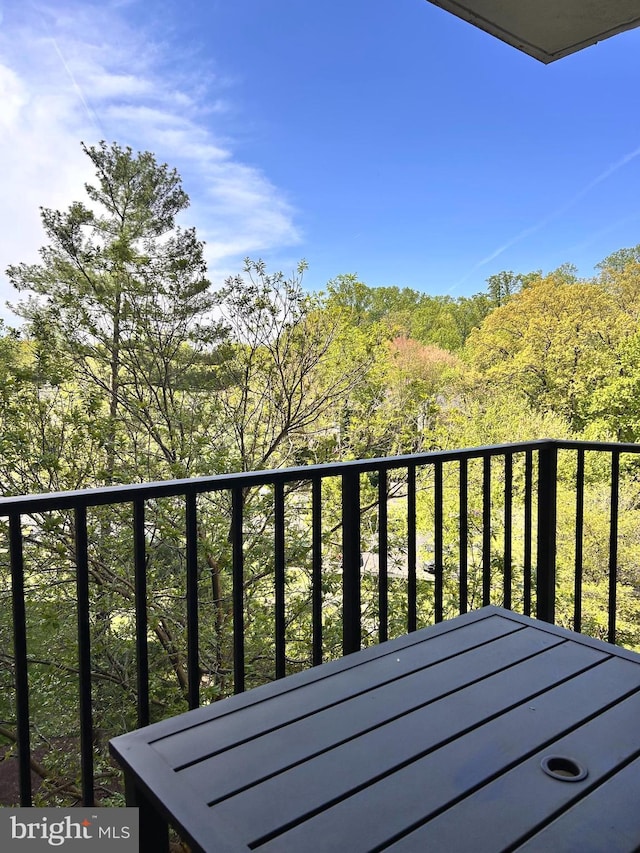 2300 Pimmit Dr Unit 601, Falls Church, VA 22043 - balcony featuring a view of trees