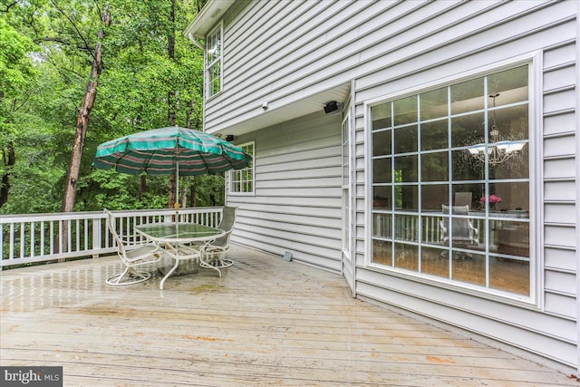 9409 Emory Grove Rd, Gaithersburg, MD 20877 - wooden deck featuring outdoor dining space