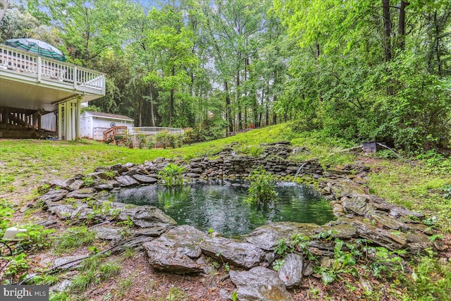 9409 Emory Grove Rd, Gaithersburg, MD 20877 - view of yard featuring a deck