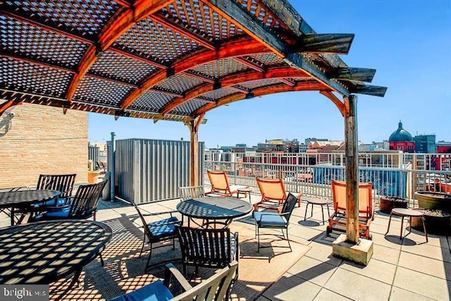 view of patio / terrace with a pergola
